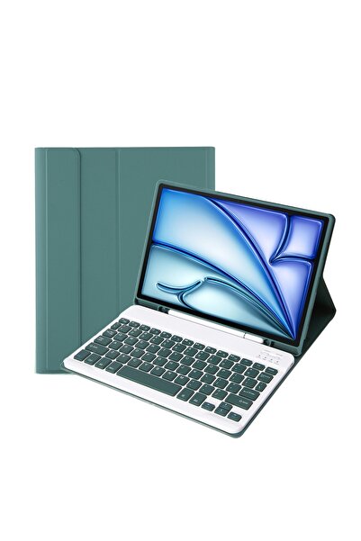 bovinox İpad Air 11 M2/M3 Bluetooth Klavyeli Kılıf Mıknatıslı Ayrılabilir Kla...