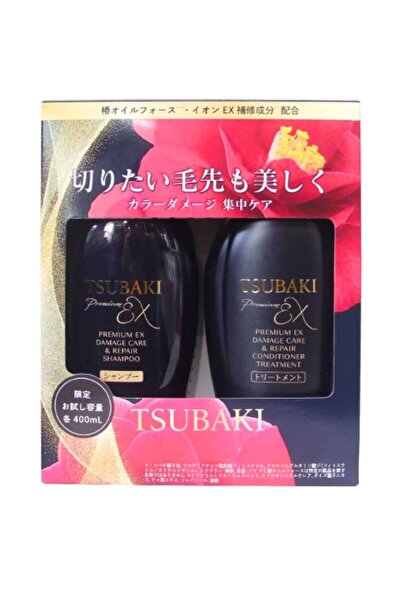 TSUBAKI مجموعة شامبو وبلسم Premium EX للعناية بالشعر التالف وإصلاحه - إصلاح م...