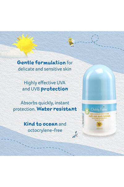 Childs Farm Kids & Baby Sun Lotion Roll-On SPF 50+ (50 ml)