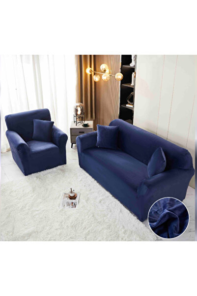 Inovius Set Huse Canapea 3211 Catifea Albastrau Inchis - JO898