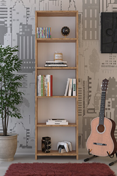 Gubimo Abete-5 Raflı Kitaplık - Oyuncak Dolabı / Atlantik Çam