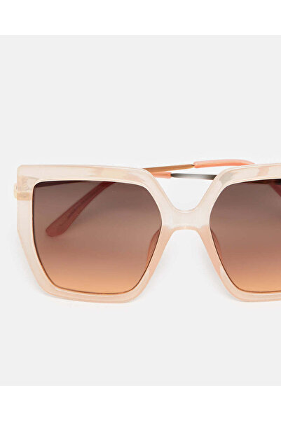 REDTAG Women Beige Oversize Sunglasses