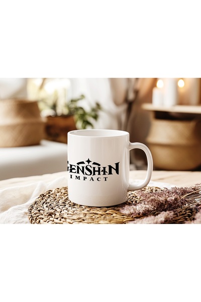 Beramussa كوب بشعار Genshin Impact مطبوع – هدية للاعبين – كوب بتصميم للاعبين