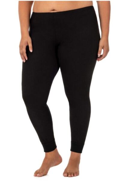 Tusebu Mărime mare talie înaltă Colanți negri material elastic – elastici, op...