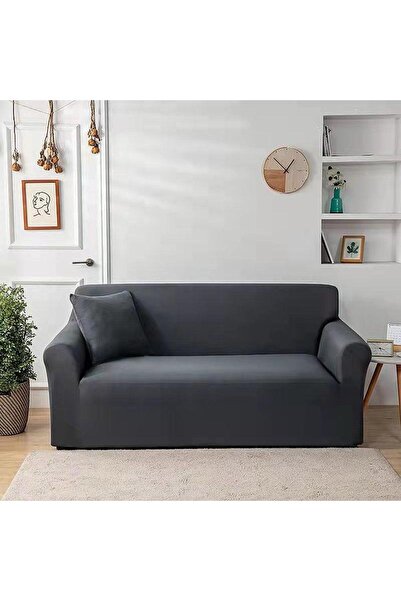 Inovius Husa Canapea 2 Locuri Elastica Moderna, Gri inchis - EAT531