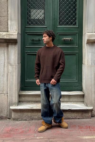 Flaw Wear Ribbed Knitwear Sweater