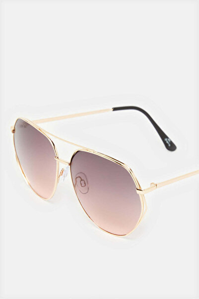 REDTAG Women Gold Oversize Sunglasses