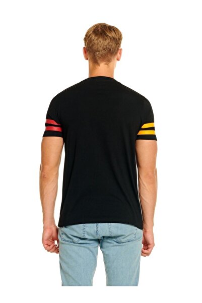 Galatasaray Γνήσιο μπλουζάκι με λογότυπο με τύπωμα μαύρο