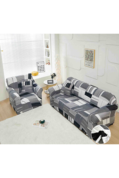 Inovius Set of 3-Seater Sofa Covers, 2-Seater Sofa and 2 Modern Elastic Armch...