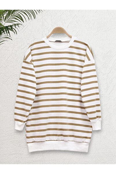 HİJABAYA Πλαϊνό ριγέ Crew Neck Sweat