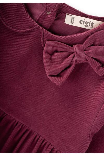 Cigit Βελούδινο Φόρεμα 1-8 ετών Μούρδιμ