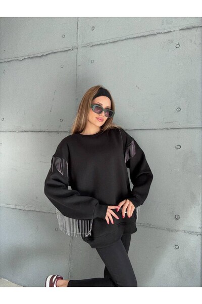 cemo Tasseled Long Sleeve Sweatshirt