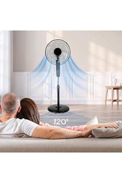 Sumkyle Oscillating Pedestal Fan 3-Speed Stand Fan High Velocity Adjustable Height 16 inch