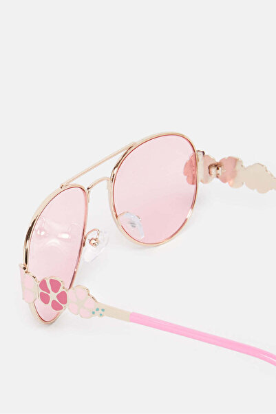 REDTAG Girls Pink And Gold Aviator Sunglasses