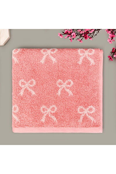 Evidea Prosop de față cu panglică moale - Ecru / Roz - 50x90 cm