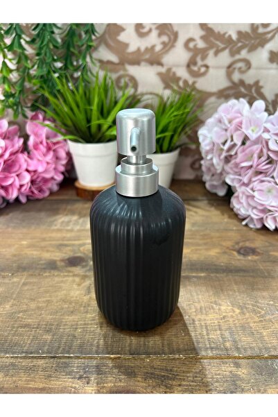Bahar Home Silver Head Black Soap Dispenser