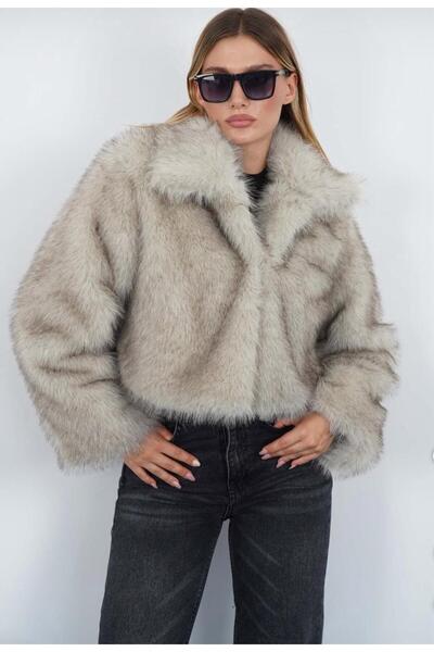 Rouge basıc Fur Coat