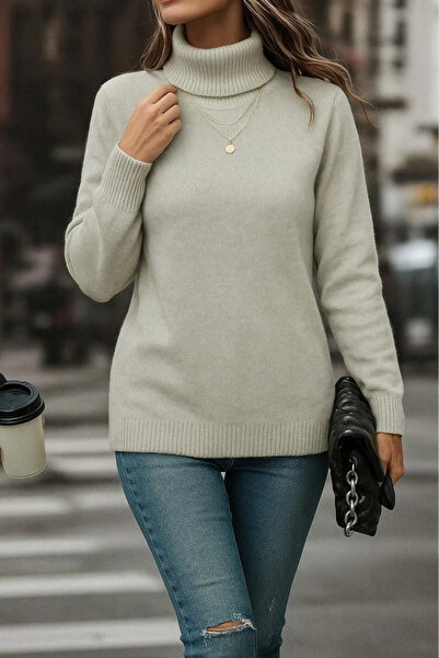 GENCULUS   Women's Long Sleeve Turtleneck Knitwear Blouse