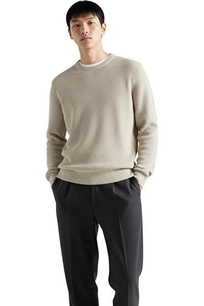 ANTHONY JACKSON Premium Cotton Ribbed Knit Sweater Giordani