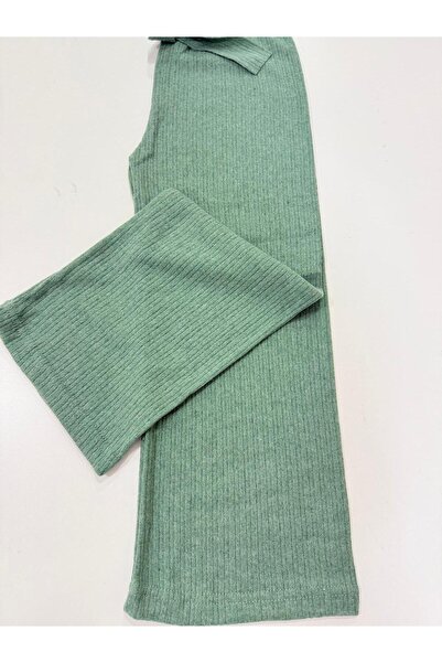 Esterella Girls' Interlock Wide-Leg Pants / Soft Textured Girls' Pants / Wide-Leg Girls' Pants