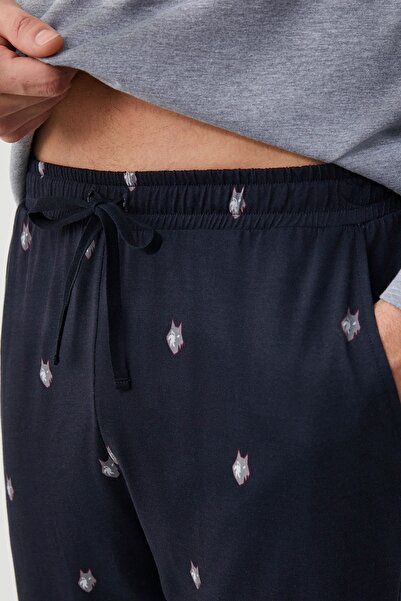 First Touch Cotton Circular Neck Long Sleeve Men's Pajama Set