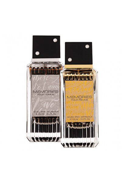 Fragrance World Set of 2 Perfumes (Him & Her): Memories Pour Homme 100 ml + Memories Pour Femme 100 ml