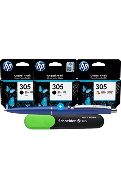 HP Original HP305A Ink Cartridge Set, 2x3YM61AE Black, 1x3YM60AE Color, 340 pages-Pix and Text Schneid