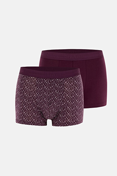 Dagi Plum 2-Pack Patterned Cotton Boxers