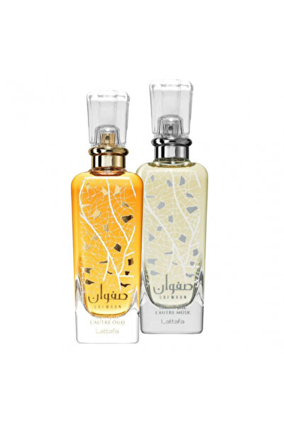 lattafa Pack of 2 perfumes: Safwaan L'autre Oud 100 ml + Safwaan L'autre Musk 100 ml