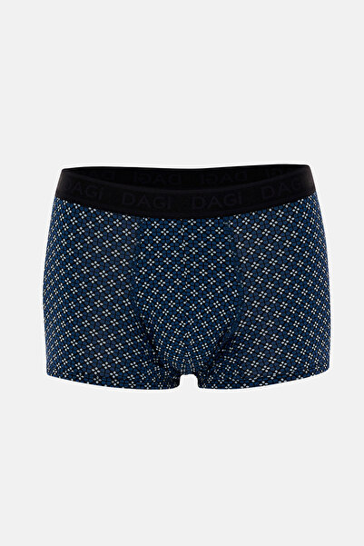 Dagi Μπλε-Μαύρο 4210 Μπόξερ με σχέδιο Micro Modal