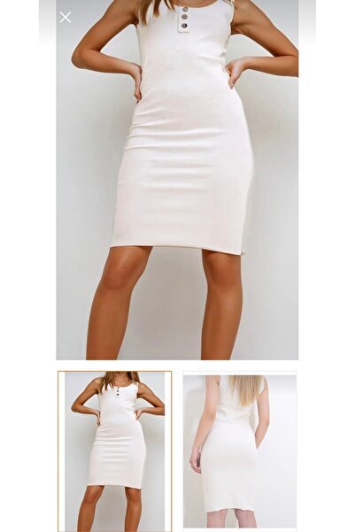 Butik Lena KREM KADIN ELBİSE