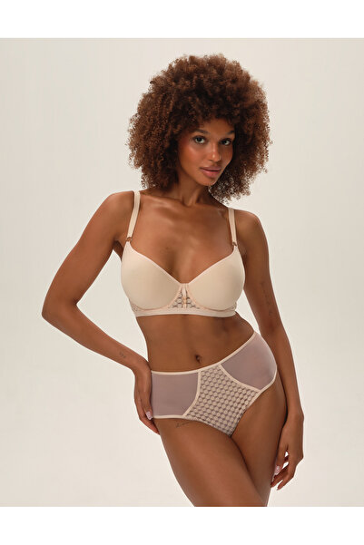 ESOTIQ Women's Briefs High Waist Panties Mesh & Lace Details Hipster Style | Ohara