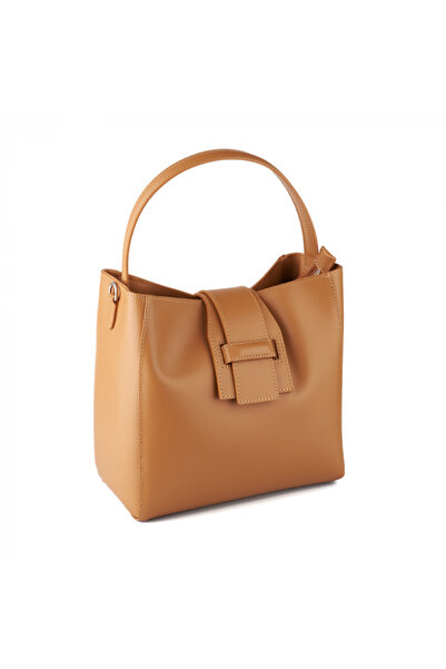 AZZURA Bailley bag, genuine leather, cognac, 8057