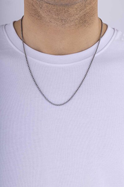 Gümüş Pazarım Interlocking Ball Chain Men's Steel Chain