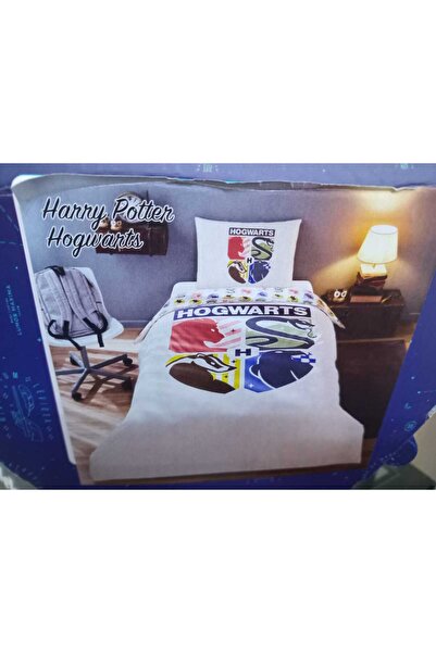 Özdilek Ranforce Harry Potter Hogwarts (Licensed) Single Duvet Cover Set Blue