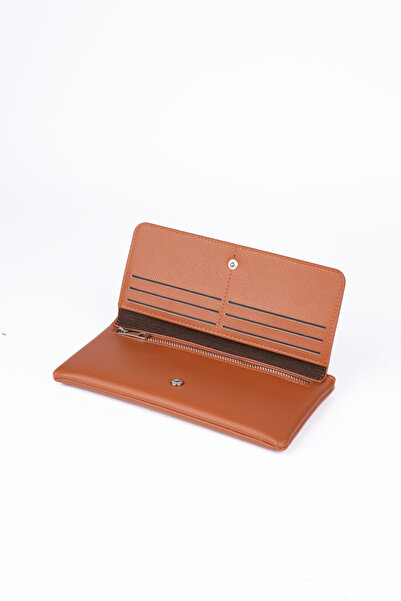 saraci leather craft Women's Vegan Faux Imported Leather Wristlet Wallet – Zippered & Card Holder Portfolio Stylish Long Wallet