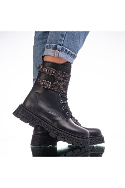 Ponki Shoes Ghete pentru copii PONKI Malia Negre nr. 32-37