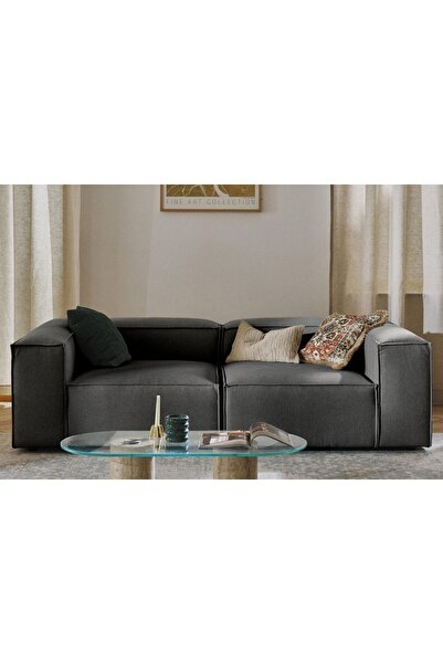 Vivense LENA İKİLİ KETEN KOLTUK, ANTRASİT