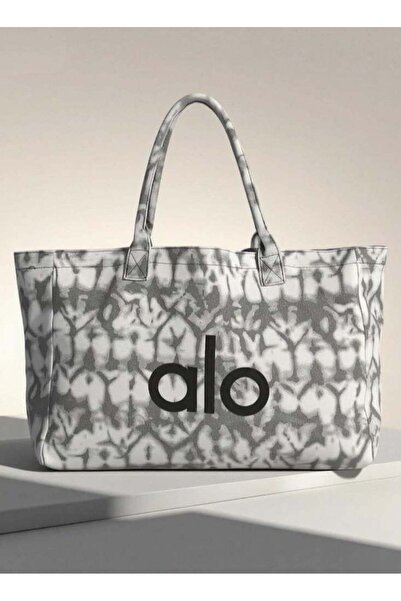 Alo Yoga Single-shoulder Canvas Bag - Gray (Unisex, Large Capacity)