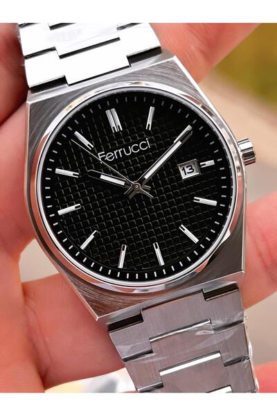 Ferrucci Steel Cord Calendar Dial 2 Years Warranty 3Atm Water Resistant Men's Wristwatch F.U3625.02