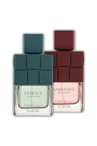 Fragrance World Pack of 2 perfumes for Him and Her: Feroce 100ml + Ambroise 100ml