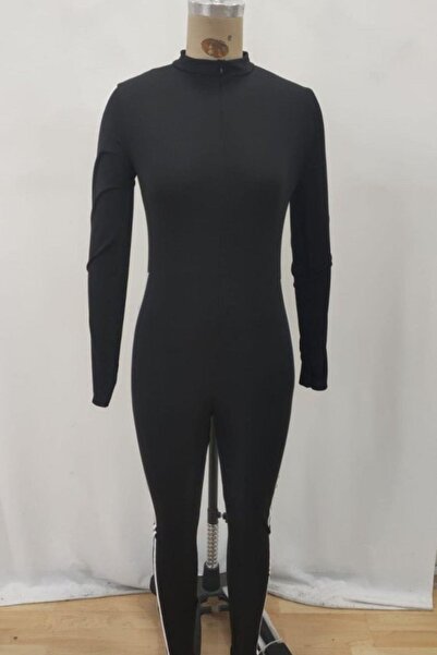 Mossta Fleece-Lined Diving Suit with Front Zipper - Black