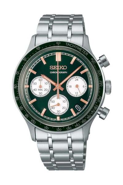 Seiko Sport Chronograph Silver Stainless Steel Watch – SSB481P1 38.7 mm