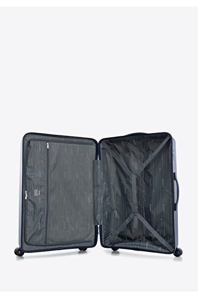 Wittchen Men's Large Suitcase Made of Polypropylene with Embossed Stripes