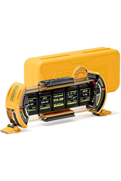 DIVOOM Times Gate Cyberpunk Digital Clock with Smart App Control (Yellow)