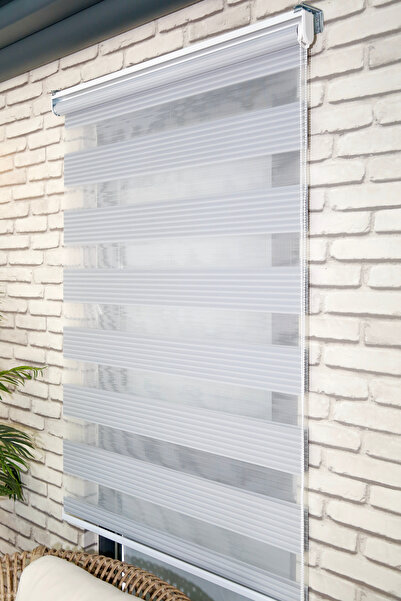 BestStor DAR PLİSE ZEBRA PERDE ALÜMİNYUM KASA, METAL AYAK