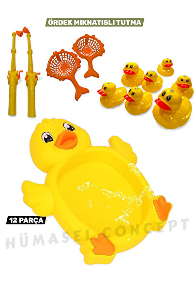 YILDIRIM OYUNCAK 2 Oltalı Mıknatıslı Aksesuarlı Banyo Havuz Oyuncağı Ördekli-Mıknatıslı Yakalama Oyunu