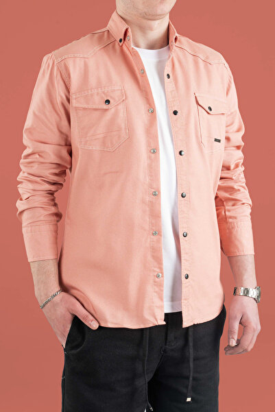 bombe Slim Fit Men's Cotton Denim Shirt