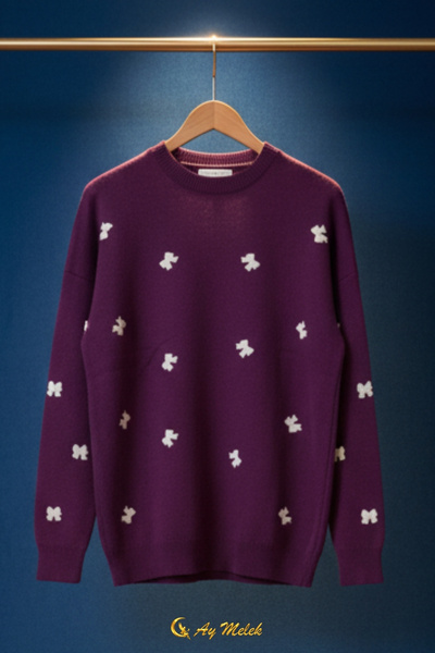 AYMELEK Women's Knitwear Sweater Soft Textured Crew Neck Sweater