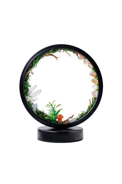 OEM Ambient lamp, table lamp with integrated LED, 20.5cm, forest effect design, pleasant atmosphere, rela